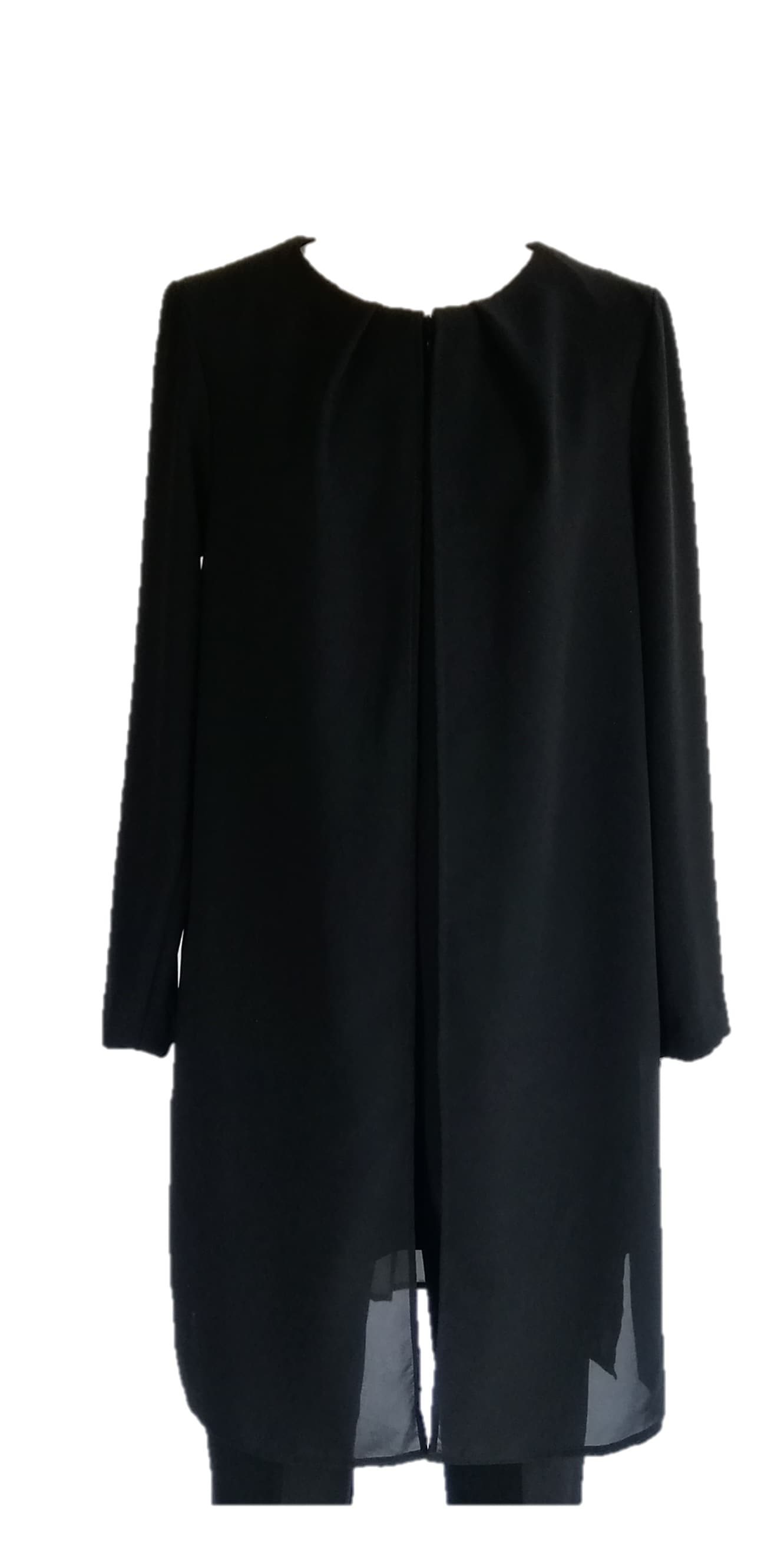 喪服 前開きで着やすいレイヤードチュニック SS S ,M, L, LL ブラックフォーマル 礼服 日本製 135700ch