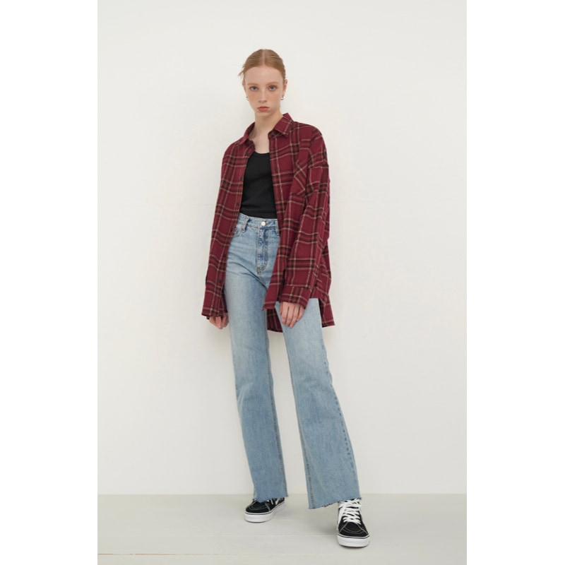 LADY VOLUME / CUTTING WIDE DENIM PANTS 3color ワイドジ