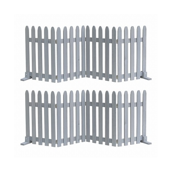 住まいスタイル WF-160F-2P-GRY 折り畳めるウッドフェンス160 グレー メーカー直送