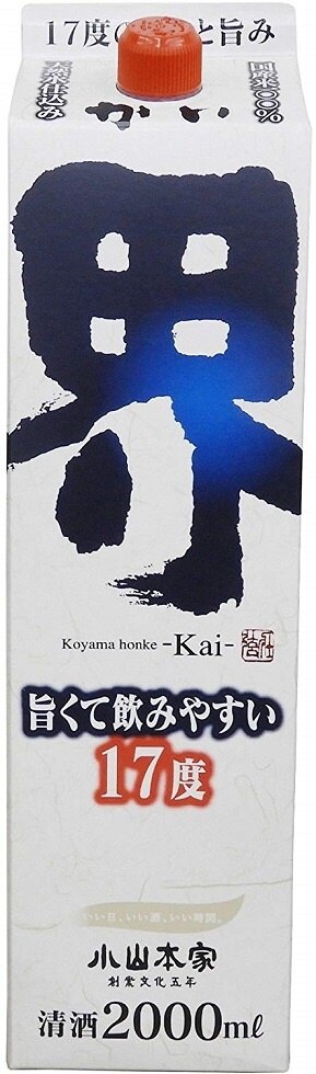 送料無料2ケース単位清酒小山本家界（かい）2Lパック2ケース（12本入）清酒メーカー埼玉県：(株)小山本家酒造
