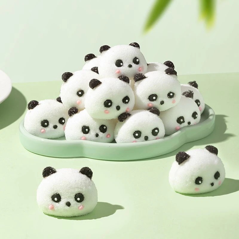【10個セット的优惠价格】お菓子 韓国Q103D立体Qかわいい動物パンダマシュマロケーキ漫画かわいいキャンディー
