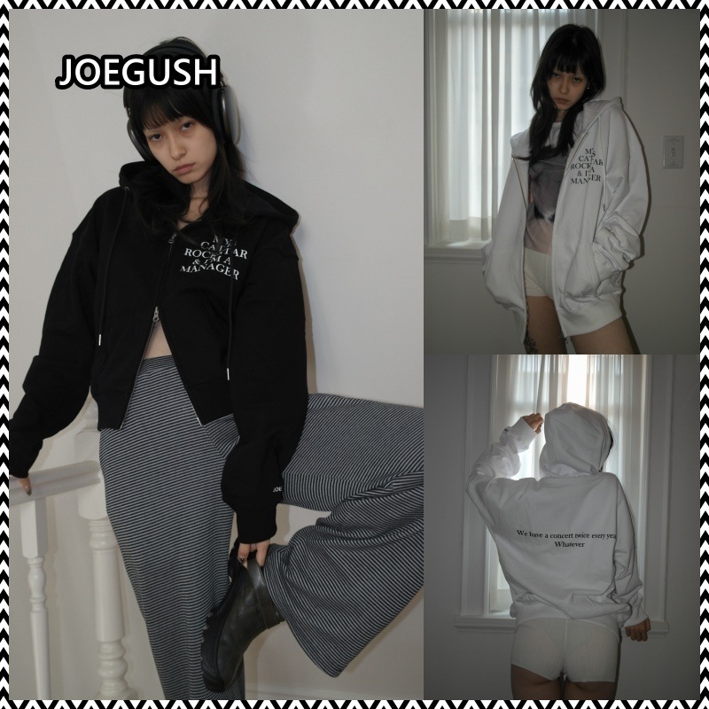 JOEGUSH Big Font Rockstar Hoodie Zip-up