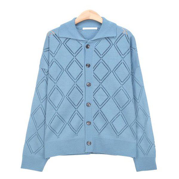 カーディガン SWWT012 3COLOR 男女共用 オーバーフィット パンチングカラーアウター カップルルック