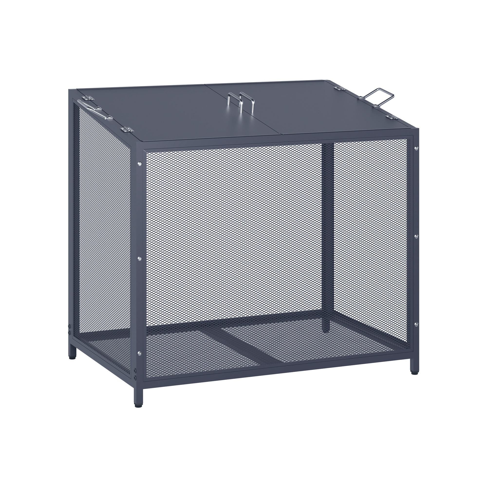 【178】屋外ゴミ収納庫 メッシュデザイン ゴミ箱 屋外 ゴミ収集ボックス ごみ集積所 大容量 カラスよけ 野良猫対策 ゴミ荒らし防止 庭用可能 容量292L