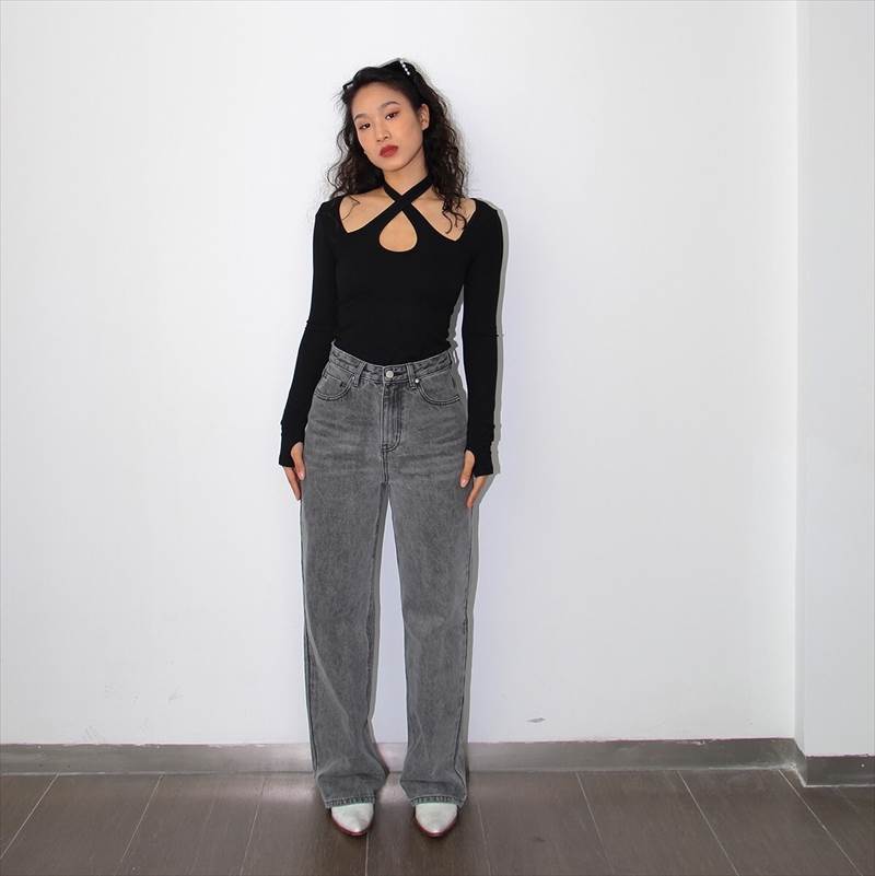 ボトムス パンツ Gパン ズボン ワイドパンツ ストレートパンツ デニムパンツ ストレート ワイド ポケット ハイウエスト デニム 大人可愛い シンプル カジュアル おしゃれ 主役級 存在感 抜け感