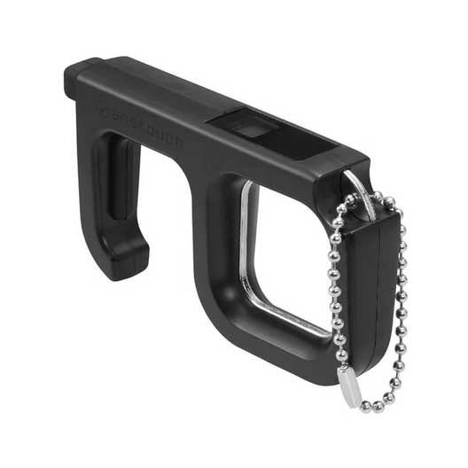 （まとめ買い）静電気除去ツール アンスタッチ フックタイプ 黒 AST10-BK [x3]