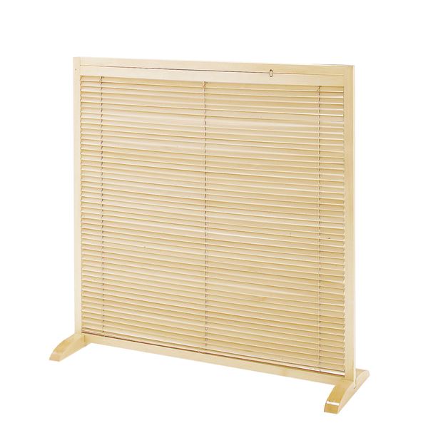 和風 衝立/パーテーション ナチュラル 幅1200奥行400高さ1190mm 木製 組立品 リビング 和室 客室 客間 23,166円