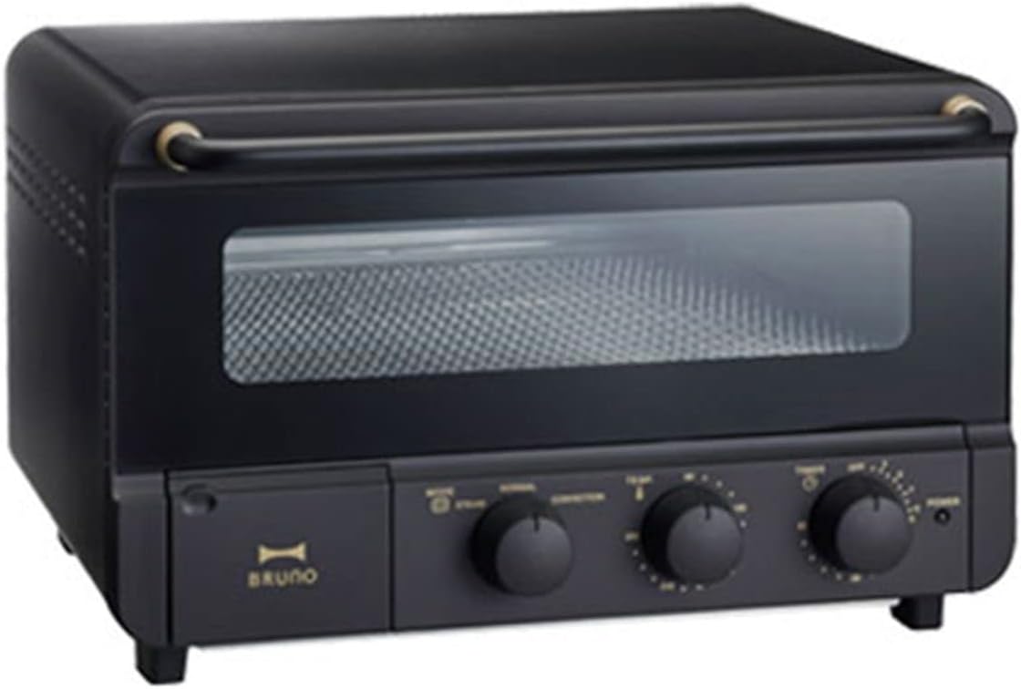BRUNO ブルーノ オーブン トースター 4枚焼き スチーム ＆ ベイク コンベクション機能 温度調節 1350W ピザ対応 ブラック 黒 BOE067-BK