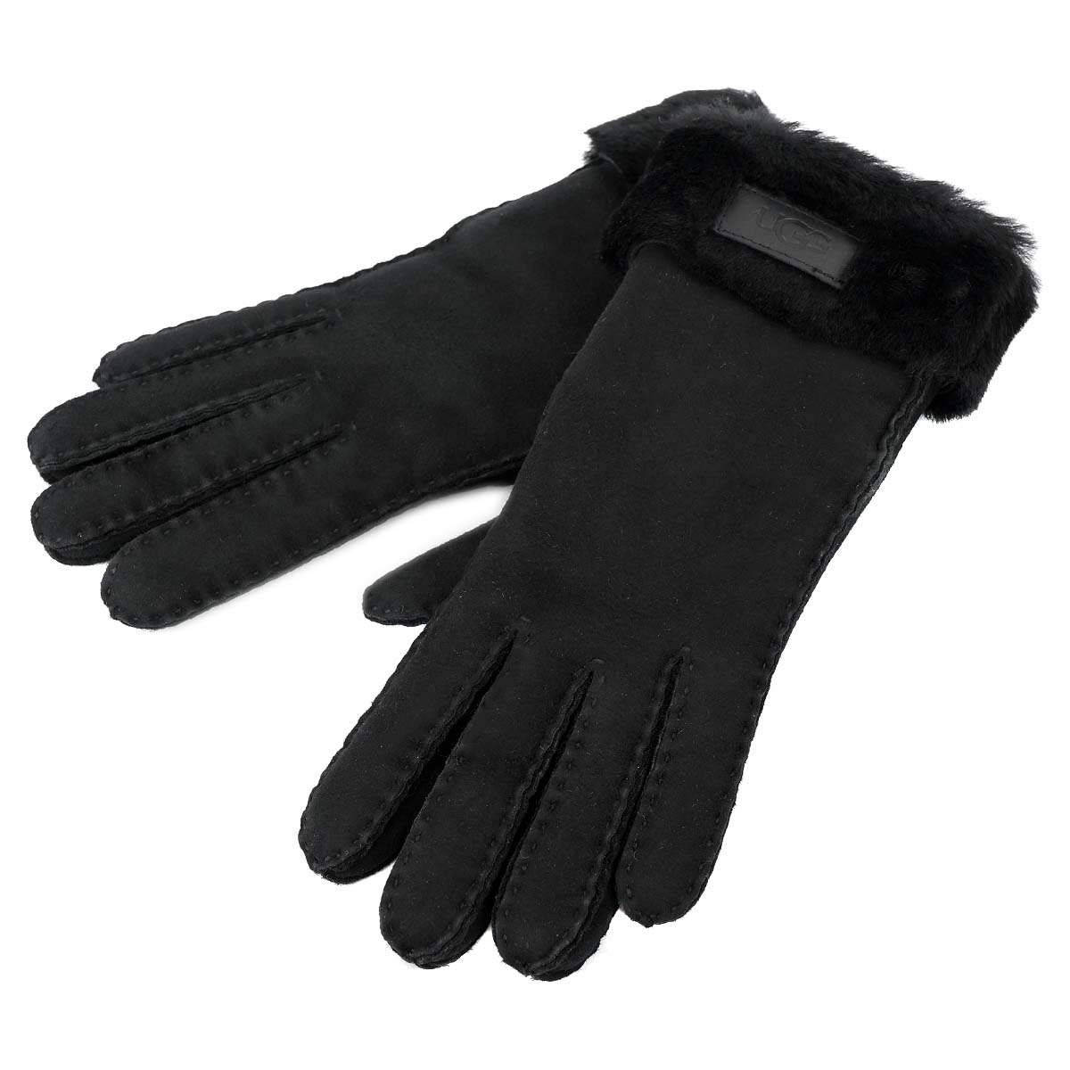【送料無料（一部地域を除く）】 手袋 BLACK シープスキン GLOVE CUFF TURN W 17369 手袋