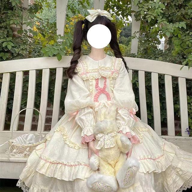 ロリータ コスプレ 23 新作 P 長袖 ワンピース ロリータドレスサンタコスプレ