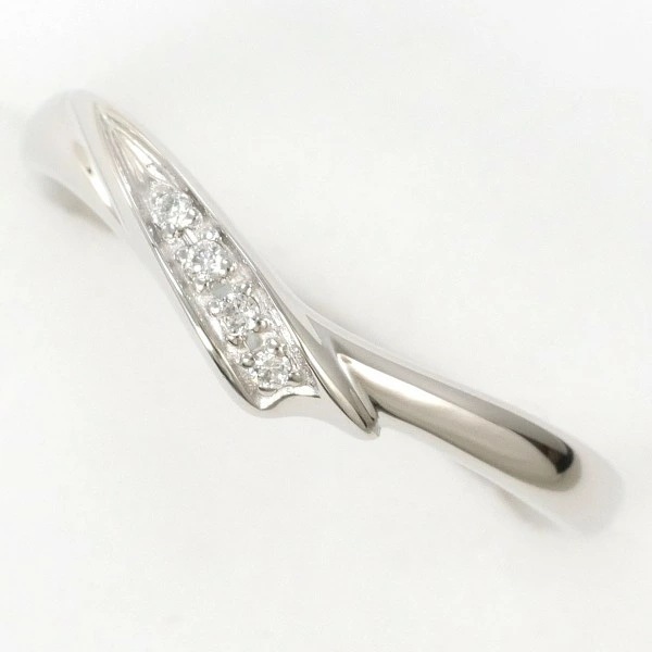 PT900 プラチナ リング 指輪 10号 ダイヤ 0.02 総重量約3.4g ジュエリー 中古