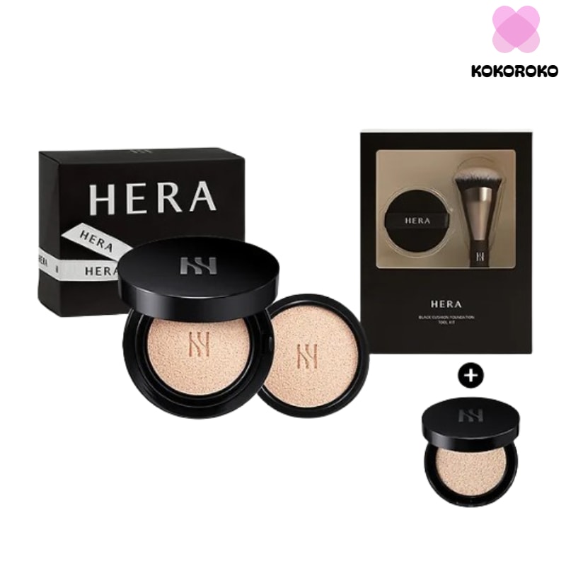 ブラッククッション ファンデーション 本品+リフィル(+パフ2個&ブラシセットブラッククッションミニ)/韓国メイク/韓国コスメ/韓国化粧品/韓国人気化粧品/保湿 8,483円