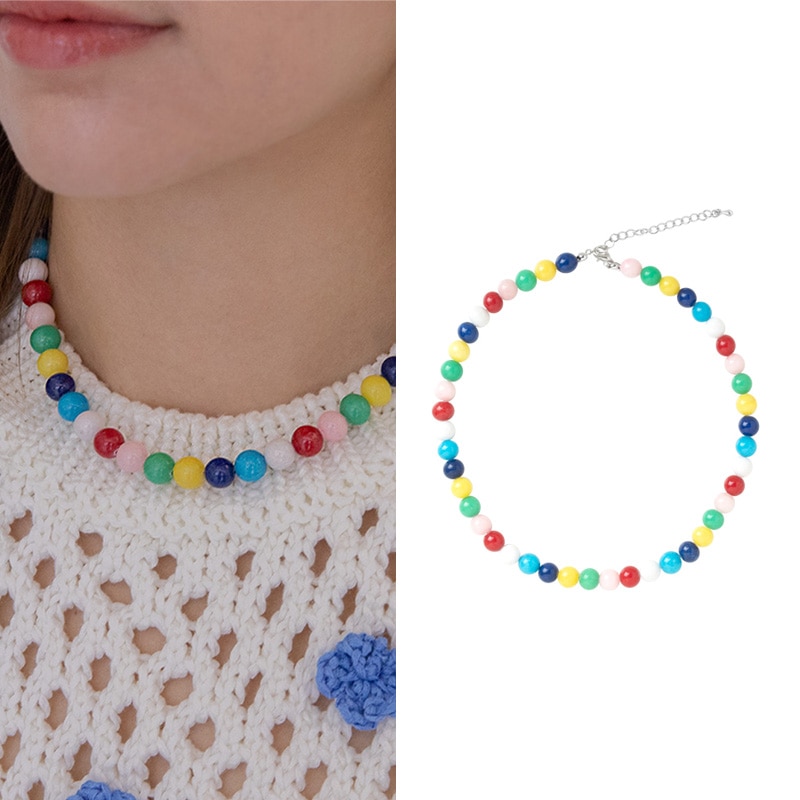 [韓国ファッション] ビーチボール ネックレス/韓国女性アクセサリー韓国ジュエリー 韓国ファッション 7,300円