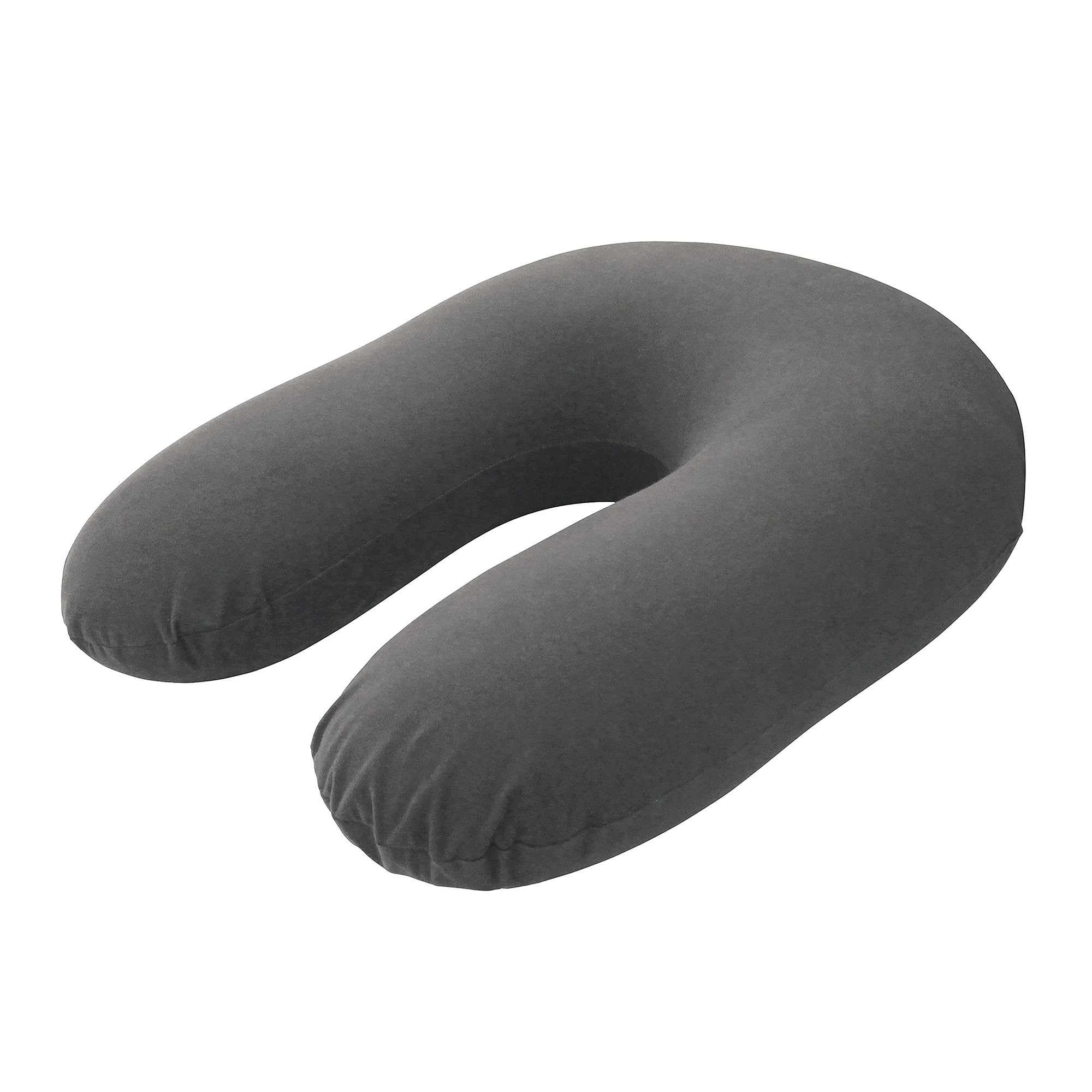 MOGU(モグ) 雲のサポート 日本製 身体が求めるビーズクッション へたりにくい パウダービーズ使用 中型(約70x90x20cm) グレー カバー付き カバー洗濯可 抱き枕 U字型 上半身 背当て