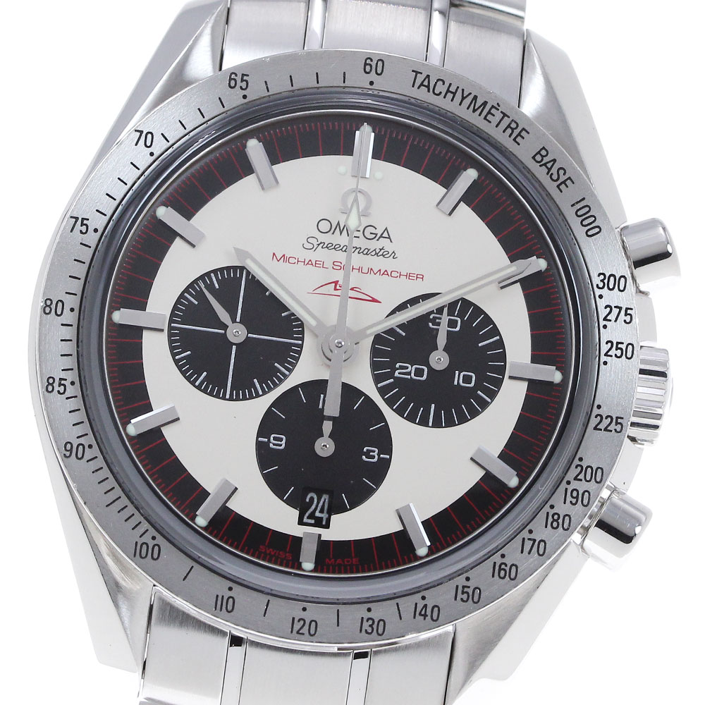 オメガ OMEGA 3853.32 スピードマスター シューマッハ レジェンド 世界限定500本 自動巻き メンズ 箱・保証書付き_823088【中古】 589,160円