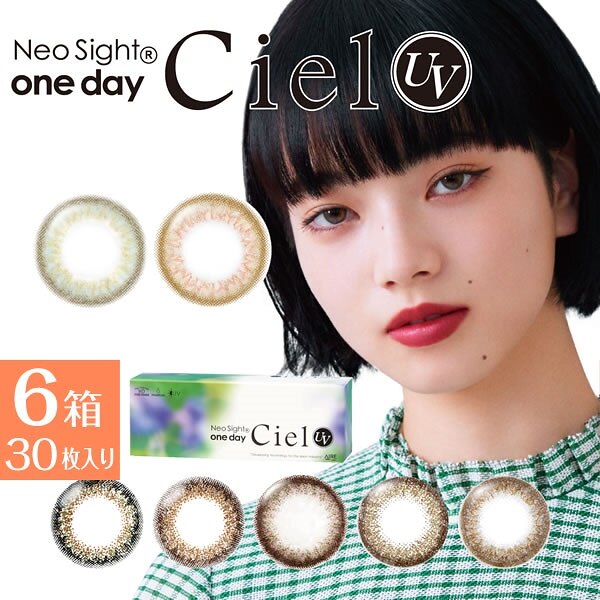 ネオサイトワンデーシエルUV 6箱セット (1箱30枚) カラコン ワンデー 1day 1日使い捨て
