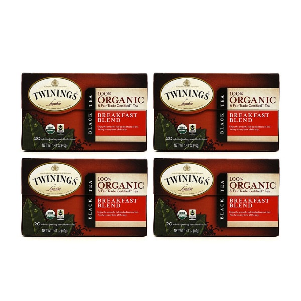 Twinings 4-SET 100% 公式ストア 公式の店舗 Organic Bre Black Tea