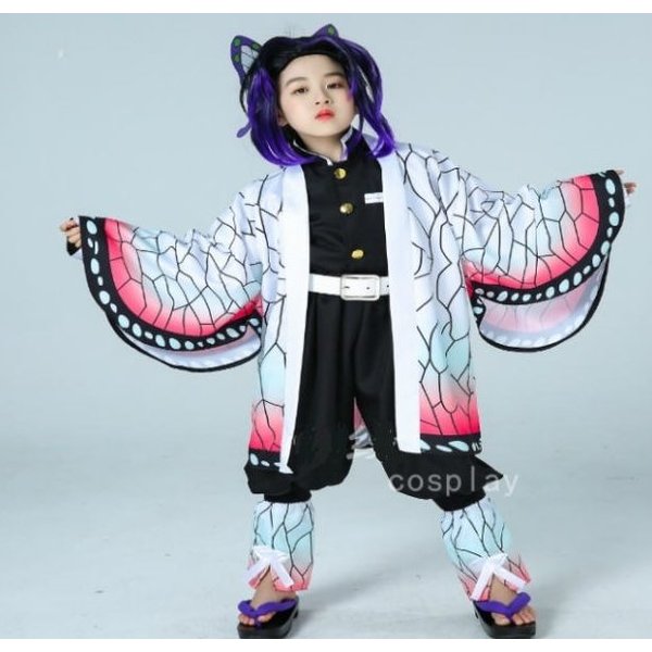 胡蝶 忍（こちょう しのぶ） コスプレ 子供 子ども キッズ 衣装 鬼 滅 刃 き め つ や い ば 服