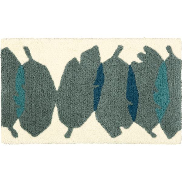 玄関マット 約幅45×長さ75cm マイハイマット ブルー 日本製 手洗い可 防ダニ ホットカーペット可 デザインライフ スミノエ