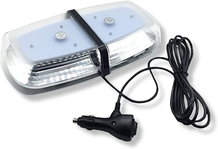 回転灯 パトランプ 点滅灯 シガーソケット式 汎用 12v-24v 誘導車 作業灯 警告灯 防犯 除雪機(ブルー)