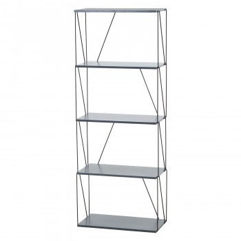 不二貿易 C/D:67324 EZBOワイヤーラック5段 60幅 ダークグレー