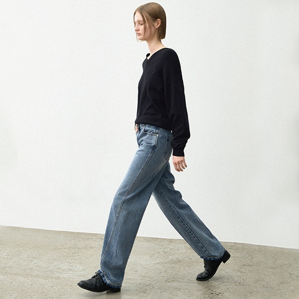 (PT-5634)ESSENTIAL STRAIGHT FIT DENIM PANTS