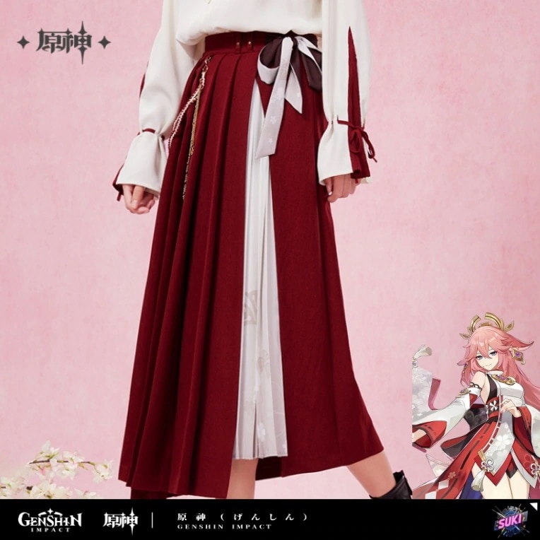 【プロ品質を極める!】原神 / 八重神子 インプレッションシリーズ / ロングスカート / Genshin Impact Yae Miko げんしん コスプレ