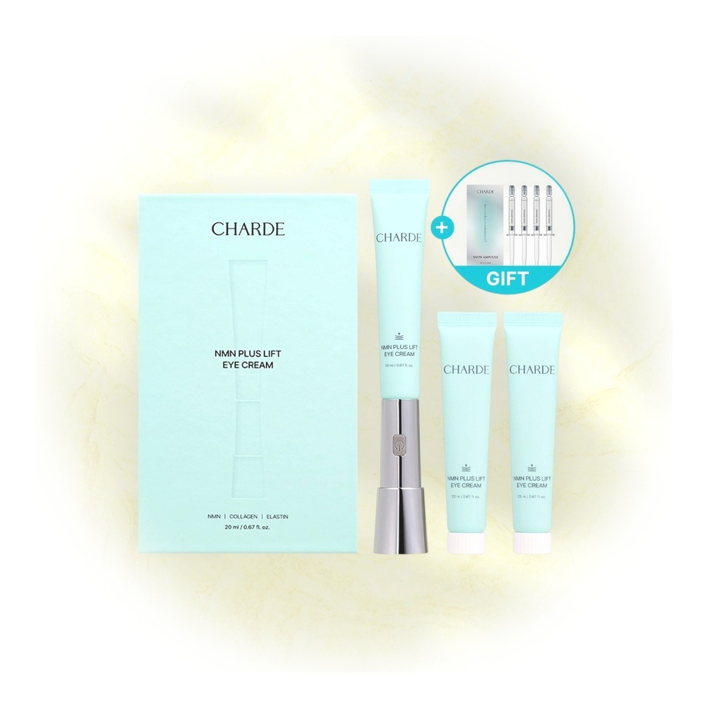 【ギフト付】NMN プラス リフト アイクリーム デバイスセット (本体+リフィル2個+スノーアンプル) [目もとケア+ハリ感+うるおい]