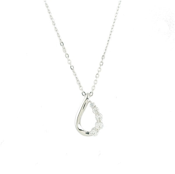 4c ネックレス 正規品 レディース しずくモチーフ ネックレス ペンダント 4度 プレゼント ジュエリー アクセサリー キュービックジルコニア シルバー ギフト