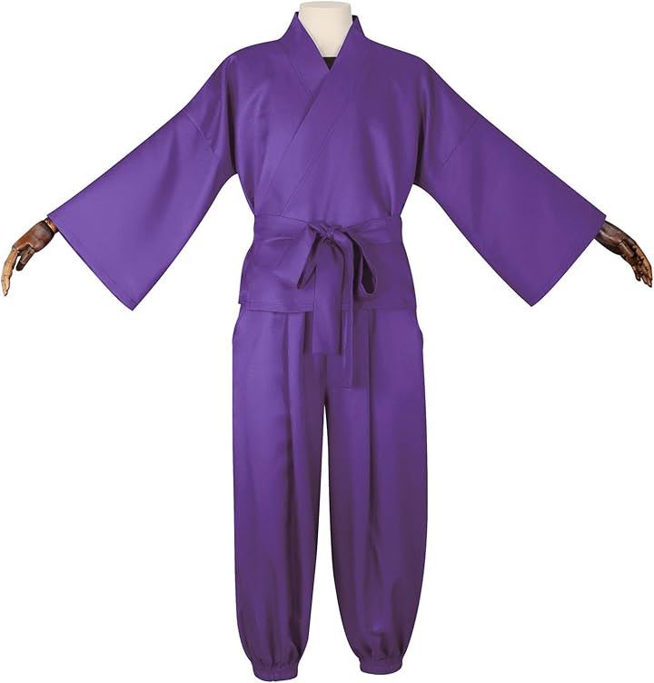 忍者 コスプレ 衣装 ハロウィン 仮装 (パープル, XL)