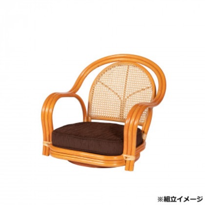 ラタン 回転椅子 ロータイプ RCH14