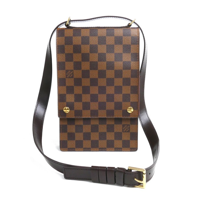 LOUIS VUITTON ルイヴィトン ポートベローPM ショルダーバッグ ダミエ ブラウン エベヌ N45271 VI0090 レディース 中古