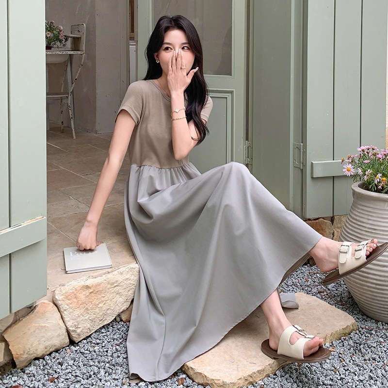 実物 2024 ドレス ドレス レディース 新作さらっとリネンワンピ/愛されドッキングワンピースTシャツワンピース 5,367円