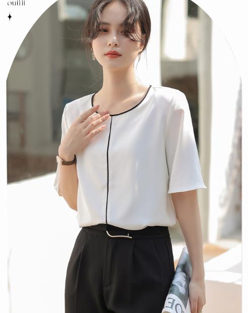 演奏する底部シャツエレガントな短いシフォンシャツを演じる 5,579円