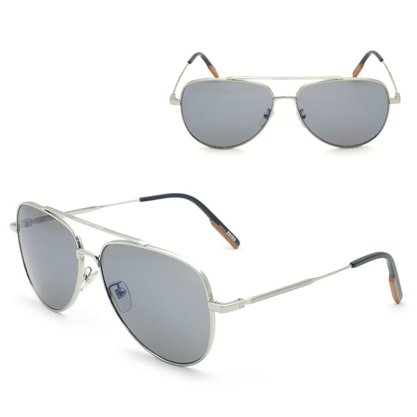 ゼニア サングラス ZEGNA EZ0121-D/S 16X 62 Ermenegildo Zegna ノーズパッド UVカット シルバー グレー ユニセックス