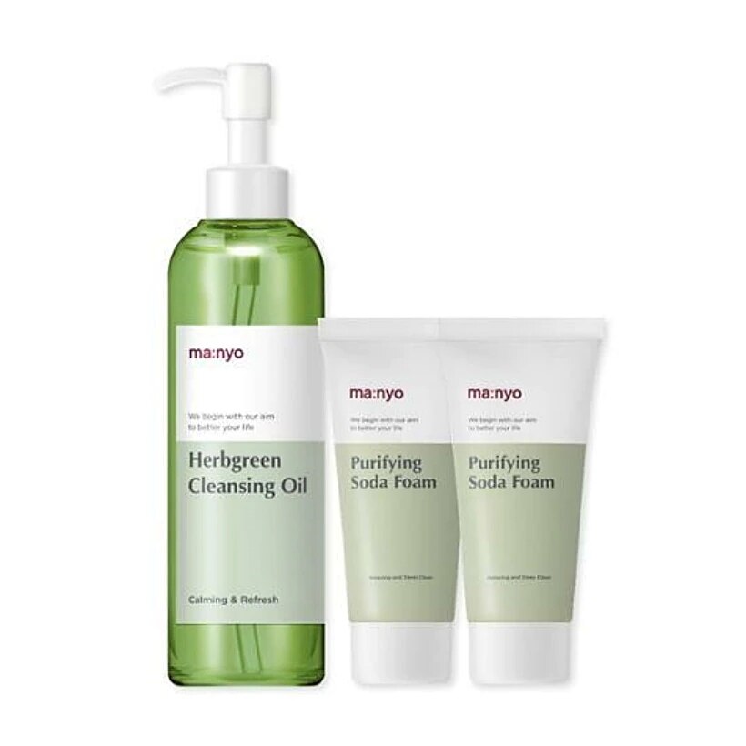 ハーブグリーンクレンジングオイル 200ml + ソーダフォーム 20ml +20ml