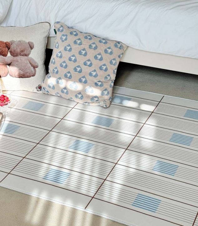 [RUGUM] Hazel grid SOFTY RUG ラグ 8,891円