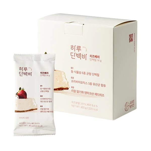 プロテイン精米所 一日たんぱくバー チーズベリー 프로틴방앗간 하루단백바 치즈베리