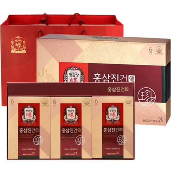 正官庄 紅参ジンゴンポーチ + ショッピングバッグ 정관장 홍삼진건 파우치 + 쇼핑백