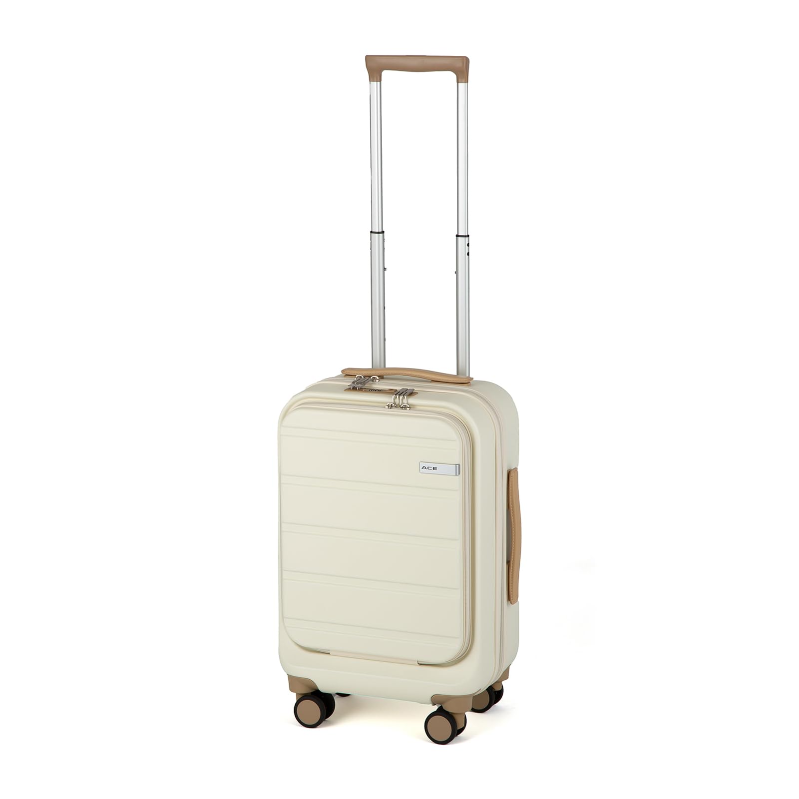 [エース] スーツケース 双輪キャスター キャスターストッパー キャリーケース フレットボード アイボリー Sサイズ(機内持込) 29L