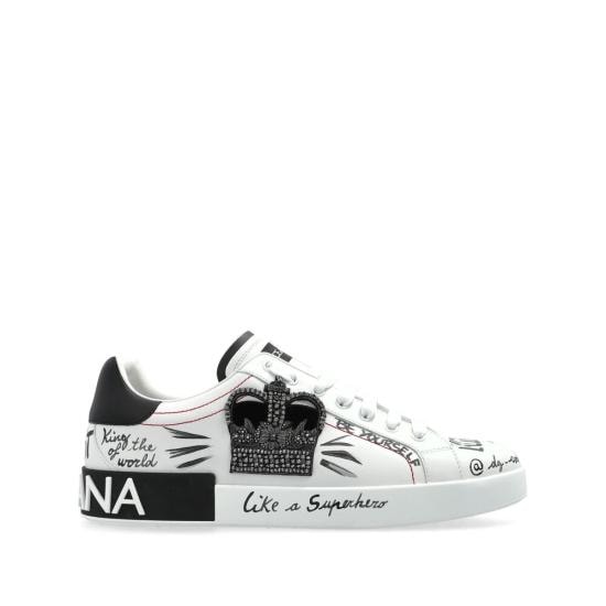 DOLCE & GABBANA Men Sneakers CS1760 A9AG1 89697 WHITE BLACK