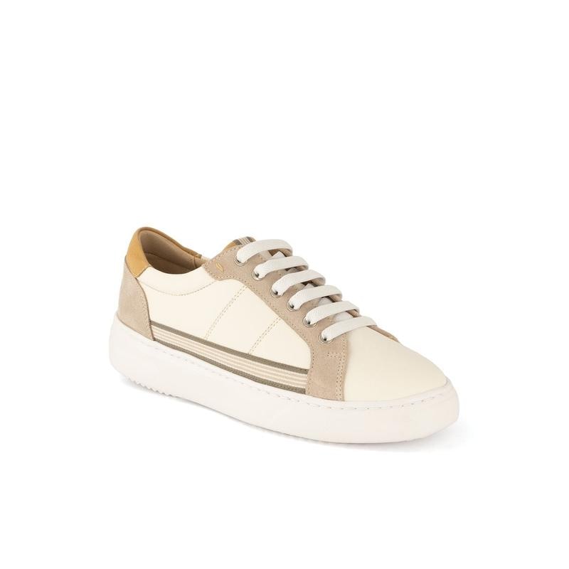 女性ベーシックパターンコンフォートバンディング女性スニーカー DLS411KA35 (アイボリー)