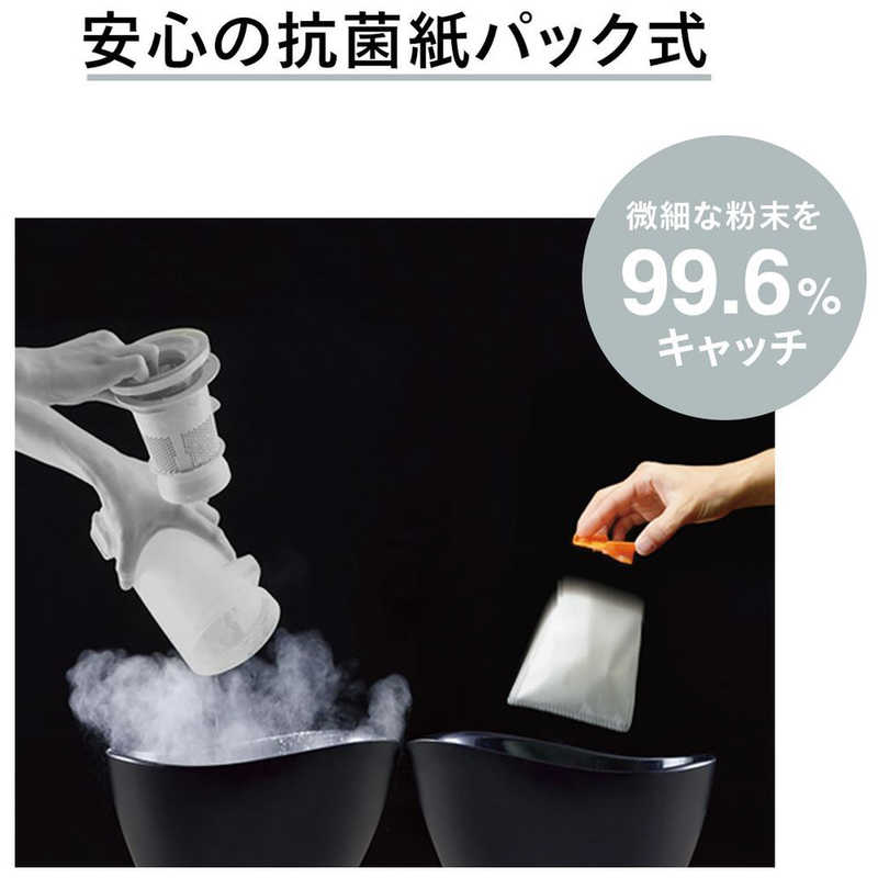 ツインバード　TWINBIRD　スティッククリーナー 紙パック式 コードレス ブラック　TC-E264B