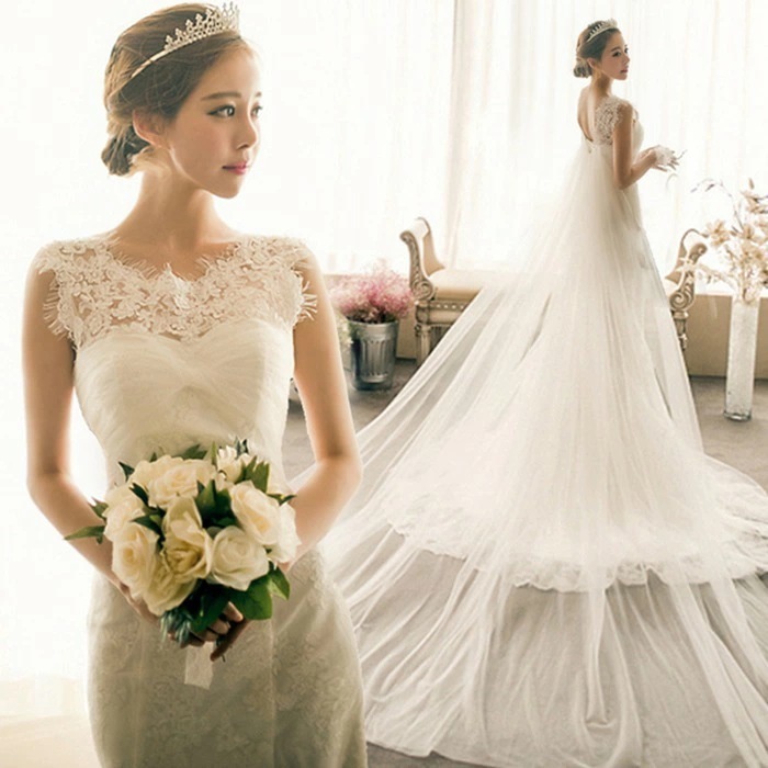 在庫処分【短納期】ウエディングドレス 大きいサイズ 二次会 結婚式 ロングトレーン付き ウェディング　ロングドレス 花嫁 衣装 演奏会 花嫁 マーメイドドレス 贅沢豪華 編み上げ 披露宴二次会 前撮