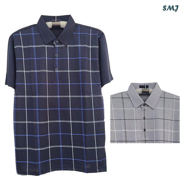 SMJ1735 メンズ半袖カラーTシャツ 人絹 男性半袖Tシャツ 夏