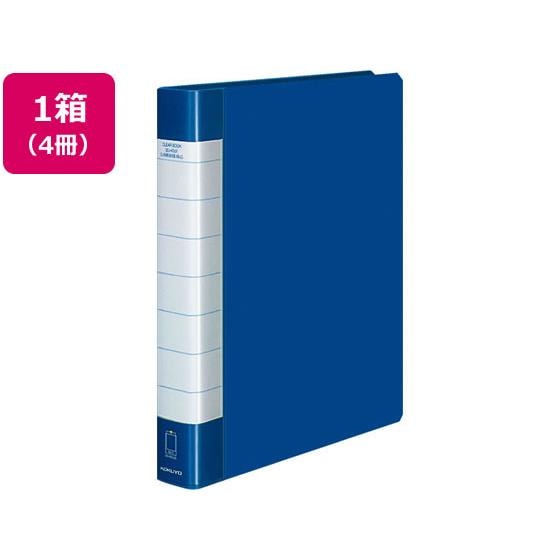 クリヤーブックタフボディA4 30穴 背幅38mm 青 4冊 コクヨ ﾗ-J730B