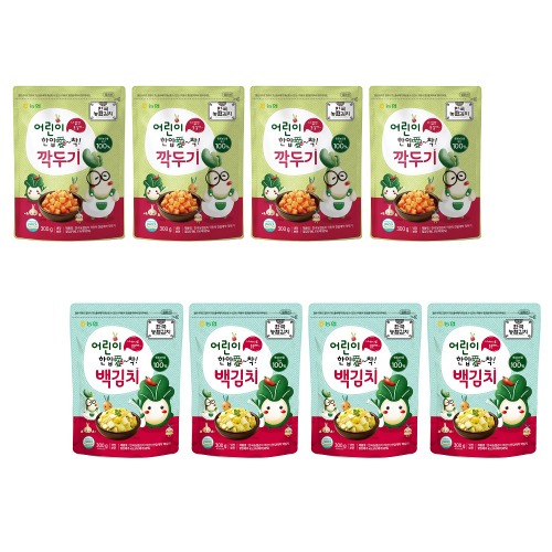 農協食品韓国農協キムチ子供一口愛着カット200g x 4パック+白キムチ300g x 4パックおいしい手軽なおかずキャンプ