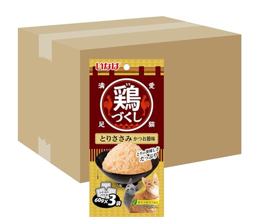 いなば 鶏づくし とりささみ かつお節味 60g3袋 24個セット
