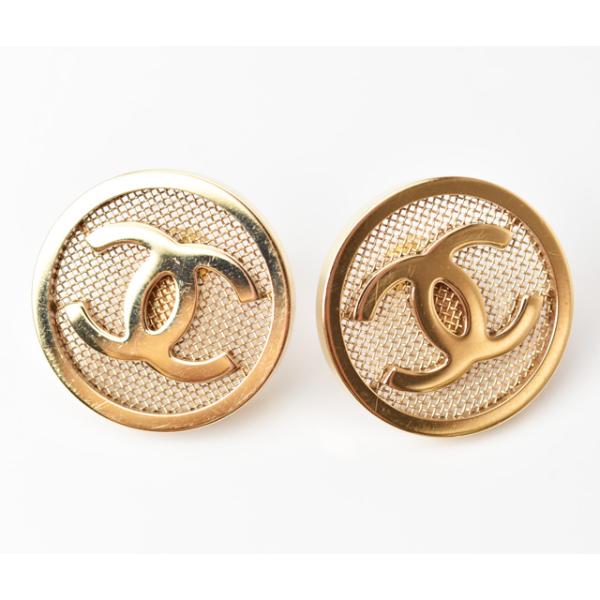 ピアス CHANEL サークルモチーフ ロゴ/CC ゴールド