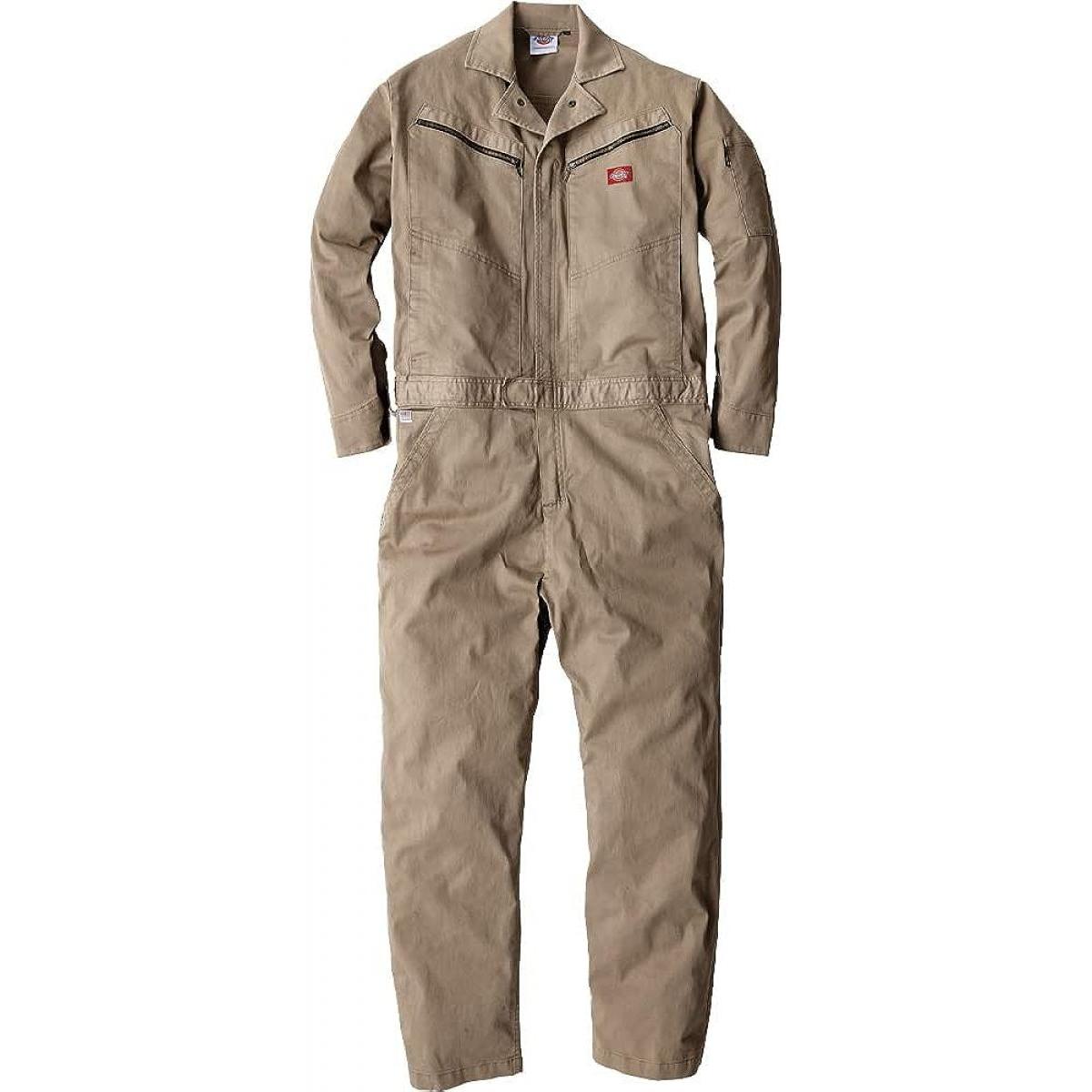 Dickies (ディッキーズ) ストレッチツイルツナギ タンカーキ 3Lサイズ D-726　ワークウェア 作業着 作業服 つなぎ オーバーオール